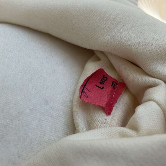 Vintage 70s Cream Cowl Neck Dress - Picture 5 of 5